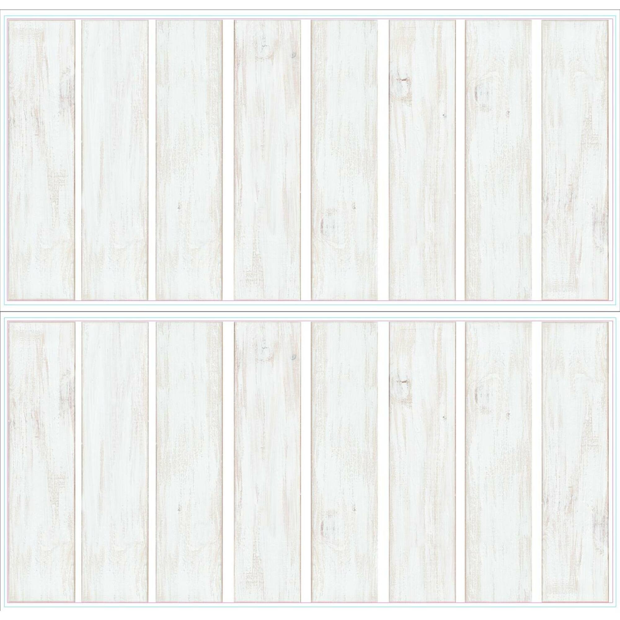 RoomMates White & Light Blue Shiplap Wood Plank Peel & Stick Giant Wall Decals